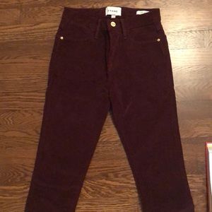 Frame Maroon Corduroy Pants